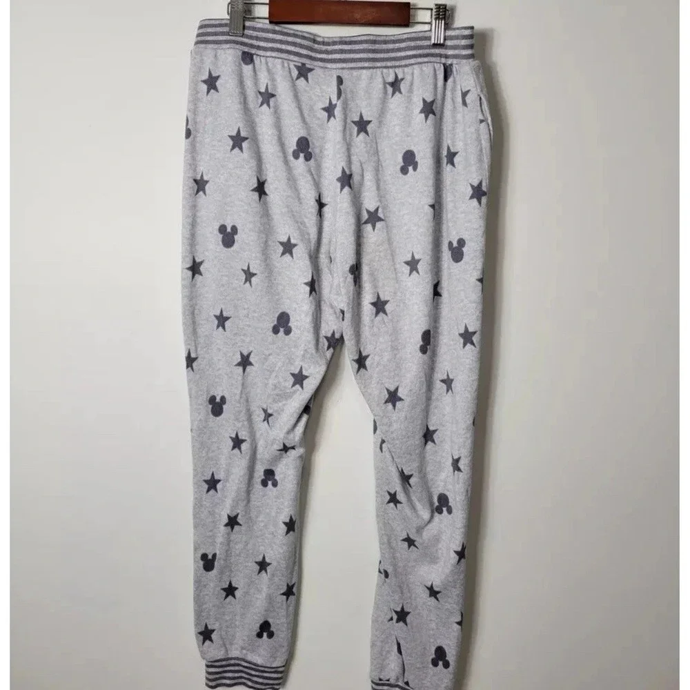 NEW DISNEY Women's Sz XXL Cozy Lounge Set Pajamas Grey Mickey Mouse Top &‎ Pants - Picture 4 of 7